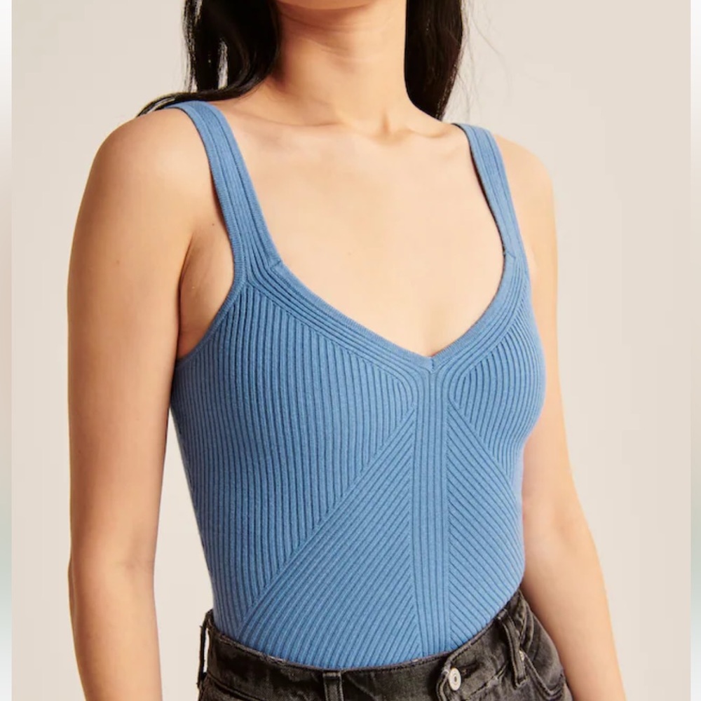 Abercrombie & Fitch Elevated Knit V-Neck Body Suit